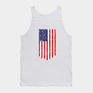 United States Flag Vertical with the USA Text in the middle Tank Top